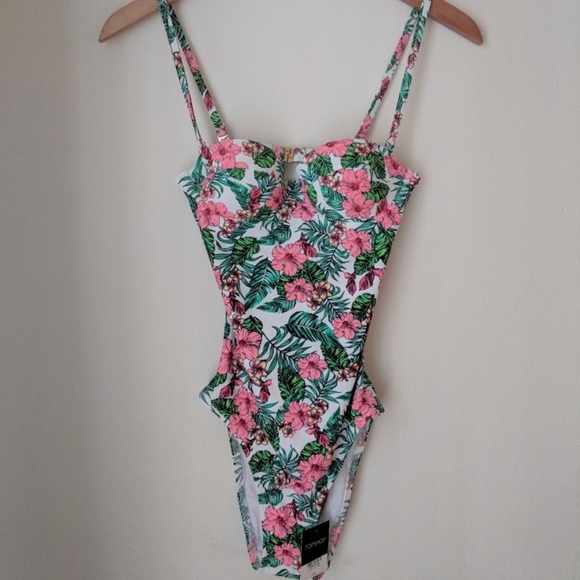 NWT TOPSHOP One Piece Bathing suit Size 4 Swimsuit - Picture 1 of 4